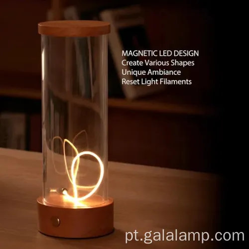 Luz noturna recarregável com iluminação ambiente magnética